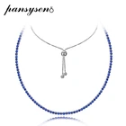 Женское колье из серебра 2,5 пробы, с регулируемым танзанитом