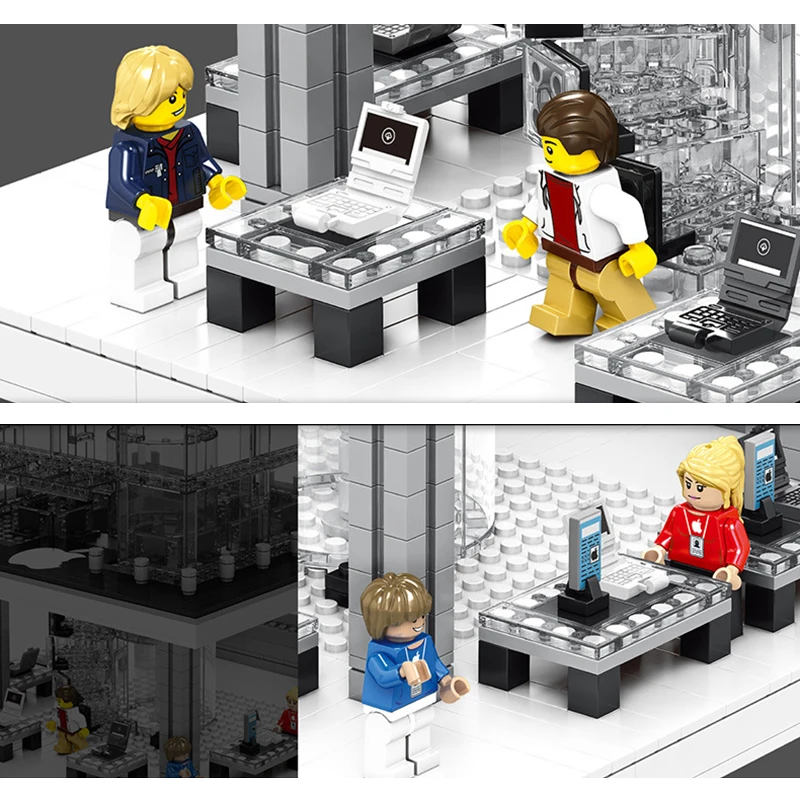 Creator City LED версия Apple Store наборы блоков для уличного просмотра классические