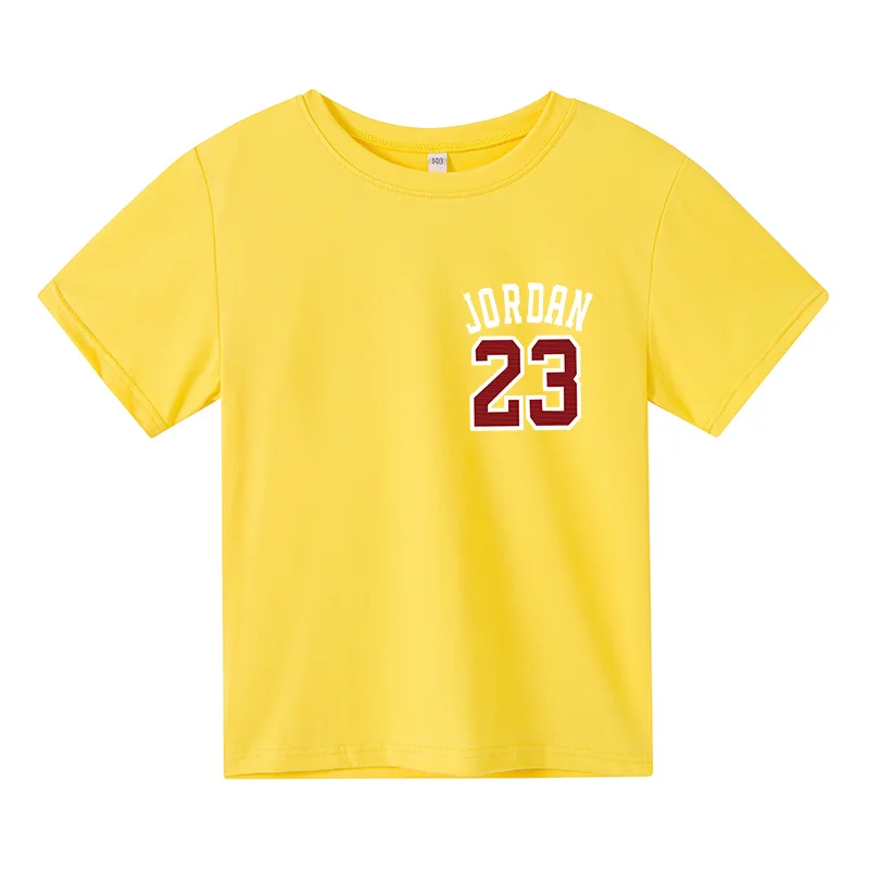 

Basketball No. 23 2021 Children's Casual T-shirt Printed T-shirt Unisex Cotton Sweatshirt T-shirt Short Sleeve Summer New Jordan