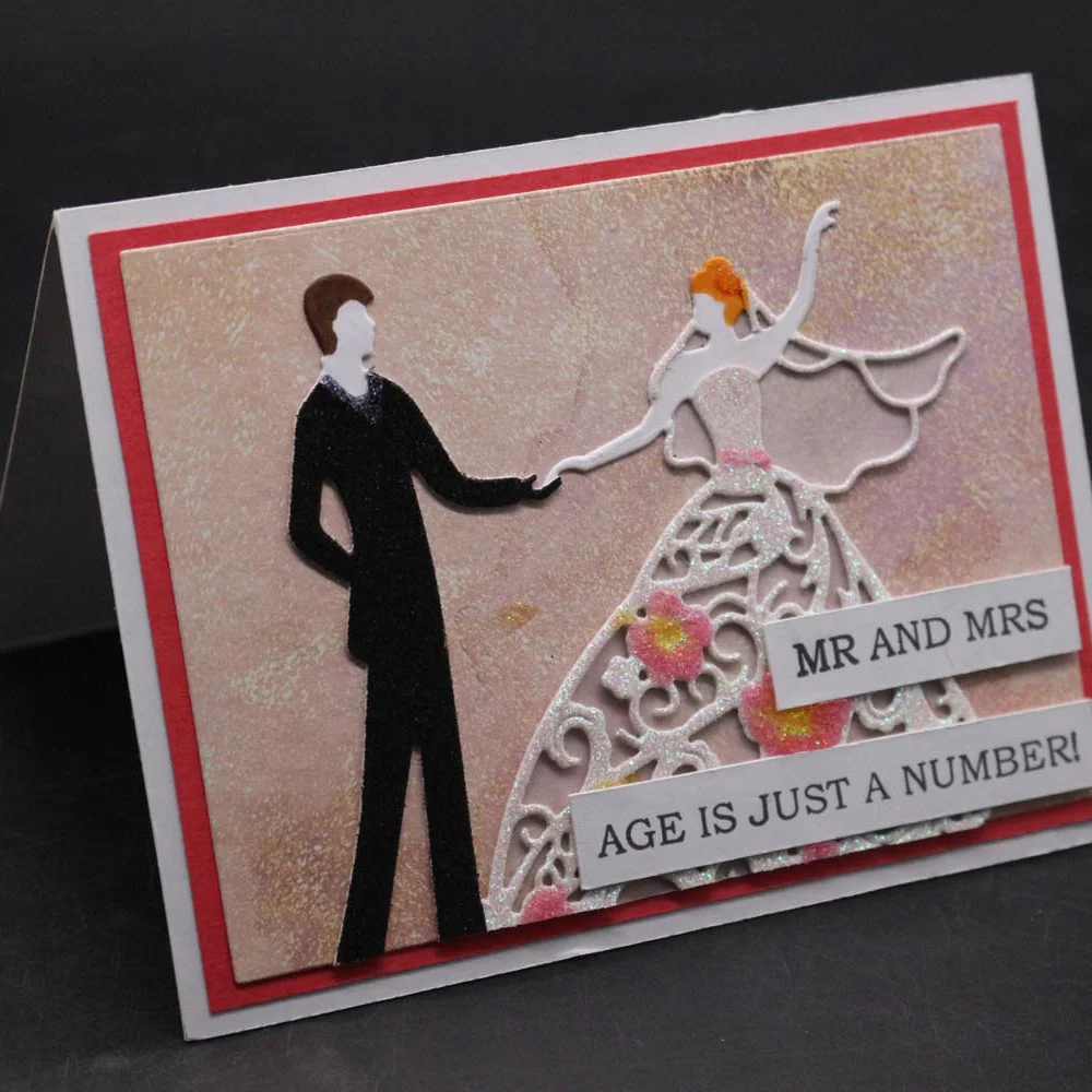 Свадебная пара танцы металлические Вырубные штампы штамп Трафаретный