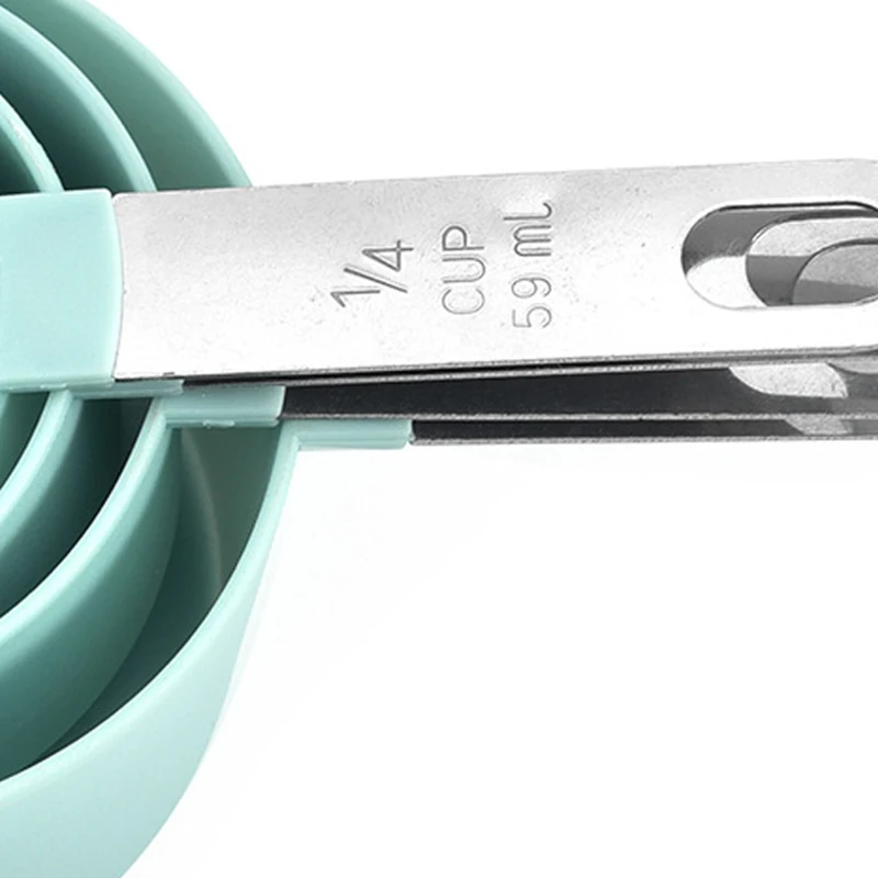 

4-10Pcs/Set Spoons/Cup Measuring Tools Baking Accessories Kitchen Gadgets 3Colors PP Multi Purpose Stainless Steel Handle