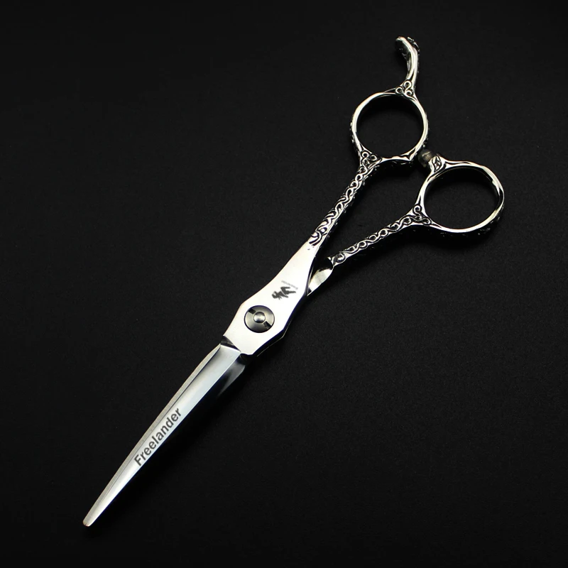 6.0\sale Silver Japanese Hair Scissors 440C Cheap Hairdressing Scissors Thinning Shears Hairdresser Shaver Haircut Japan Teeth free case hair shears 5 5 set professonal hair styling japanese 440c scissors sets