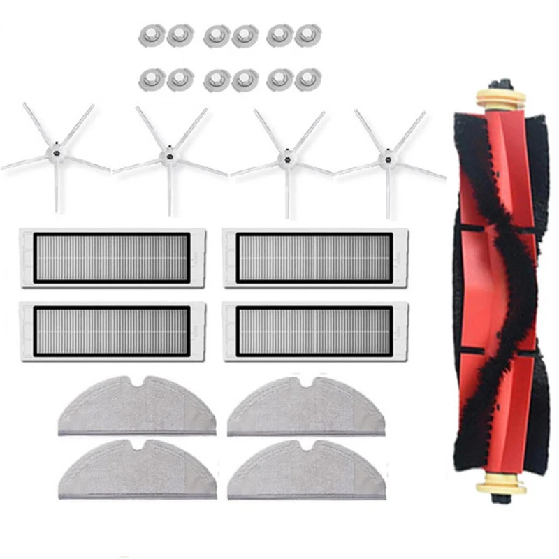 

25Pcs For Xiaomi Roborock S5 Max S6 Accessories Vacuum Cleaner Parts Washable Filter Roller Brush Side Brush Mop