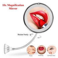 10x5x magnifying mirrors flexible makeup mirror led lighted touch screen vanity mirror portable dressing table cosmetic mirrors