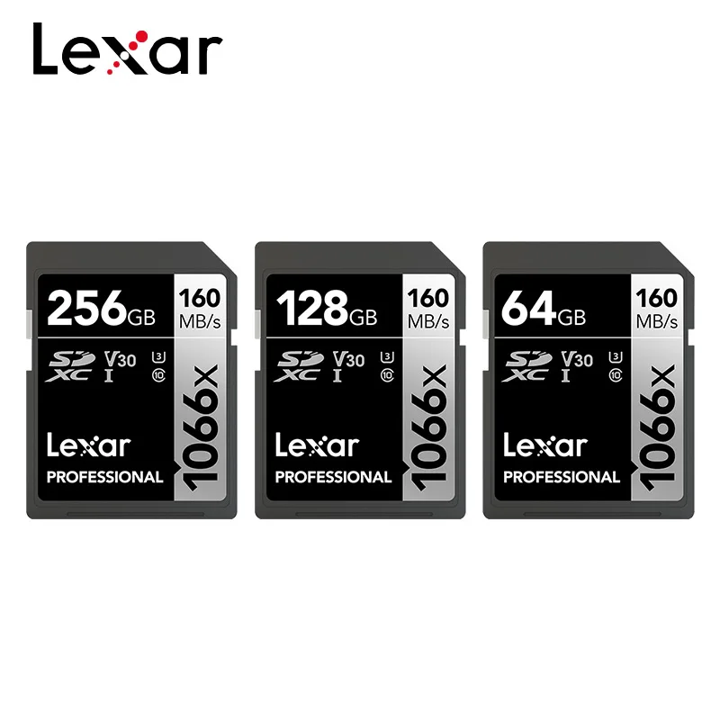Lexar Professional SD карты 1066x оригинальный слот для карт памяти до 160 МБ/с. 256 ГБ 128 Гб 64