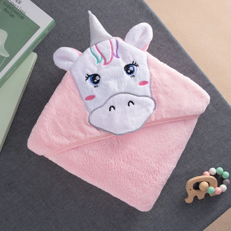 Newborn Baby Hooded Bath Towel Toddler Bathrobe Soft Blanket Lion Bear Flannel For Infant Boys Girls Swaddle Wrap | Мать и ребенок