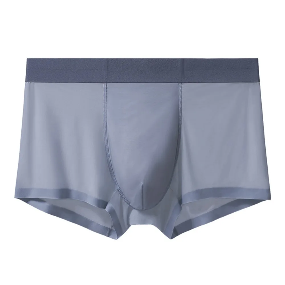 

Men Panties Mid Waist Quick-Drying Seamless Thin Underwear Bulge Pouch Men Underwear Boxer Shorts Boxershorts Long Underpants