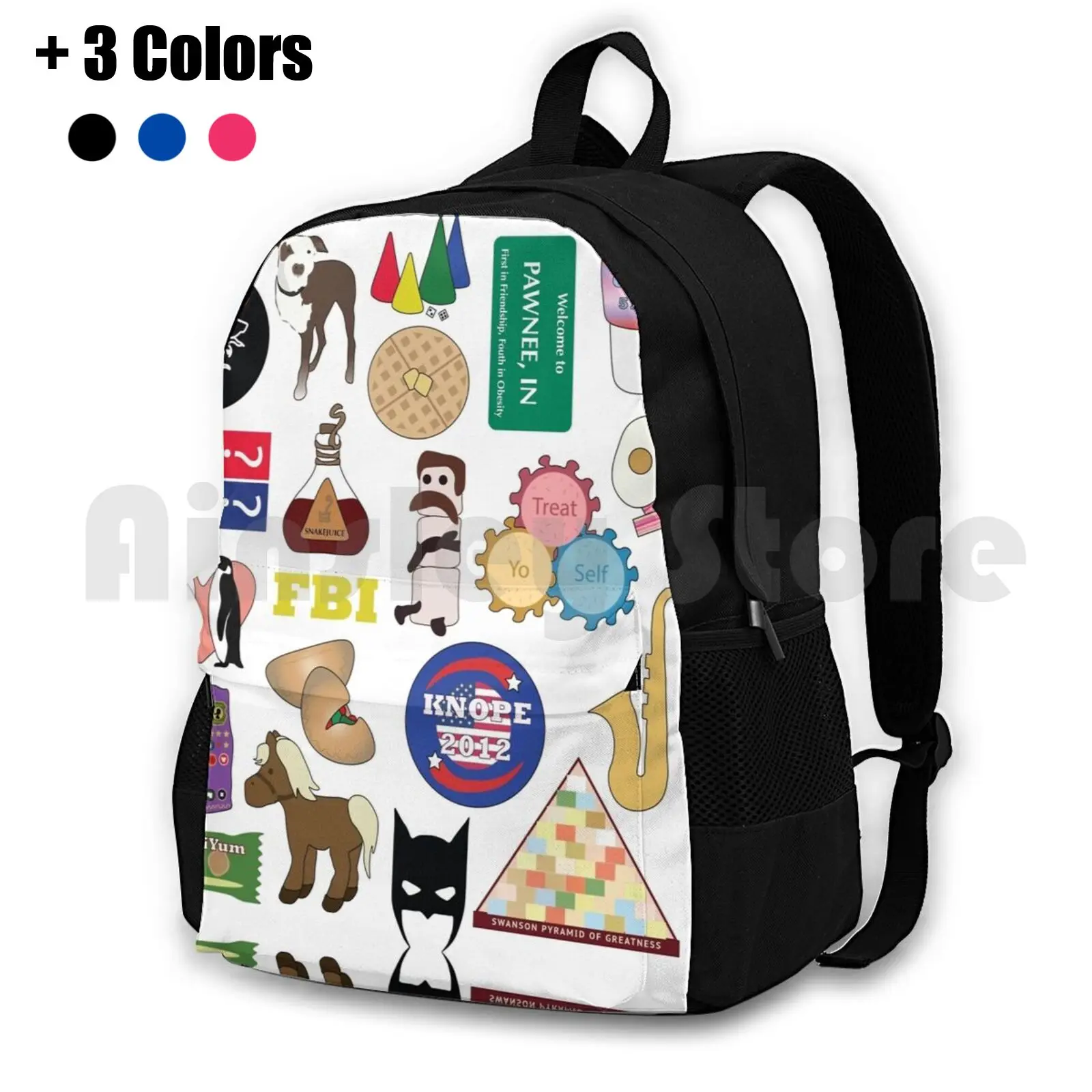 

Parks And Rec Flatlay Outdoor Hiking Backpack Waterproof Camping Travel Parks And Rec Parks And Recreation Parks Rec Chris