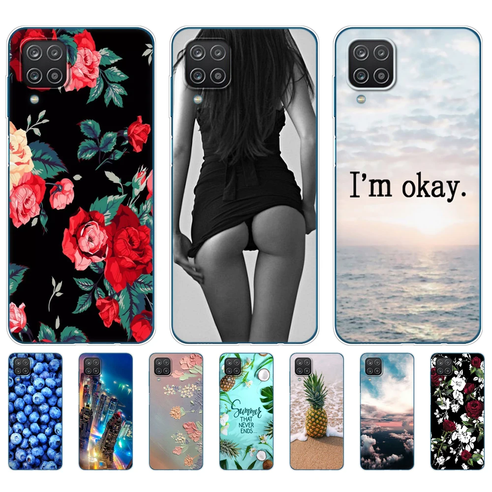 For Samsung A12 Case Soft Silicon Tpu Back Phone Cover For Samsung Galaxy A12 GalaxyA12 A 12 SM-A125F a125 Bumper 6.5inch Panda