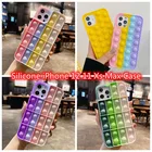 Модный Ударопрочный силиконовый чехол радужного цвета для iPhone 11, 12 Pro, Max, 7, 8 Plus, X, XR, XS, Max, задняя крышка для снятия стресса