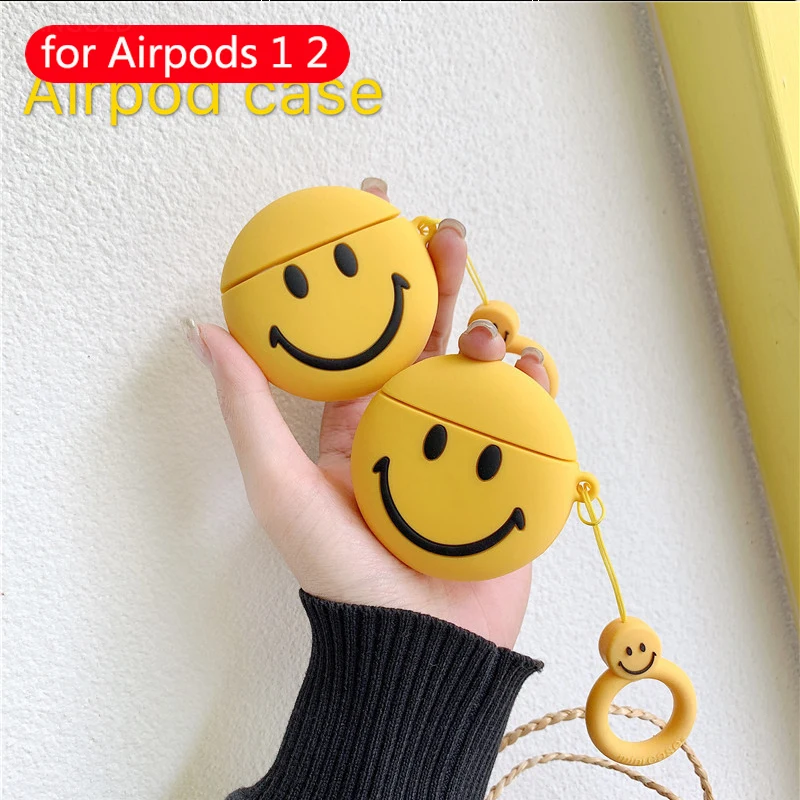 Для Apple Airpods чехол силиконовые милые аксессуары для мультяшных Airpods 2 Наушники коробка Беспроводная bluetooth-гарнитура защитный чехол