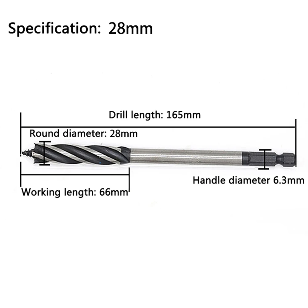 Четырехслотовое сверло для работы по дереву с четырьмя лезвиями шестигранным