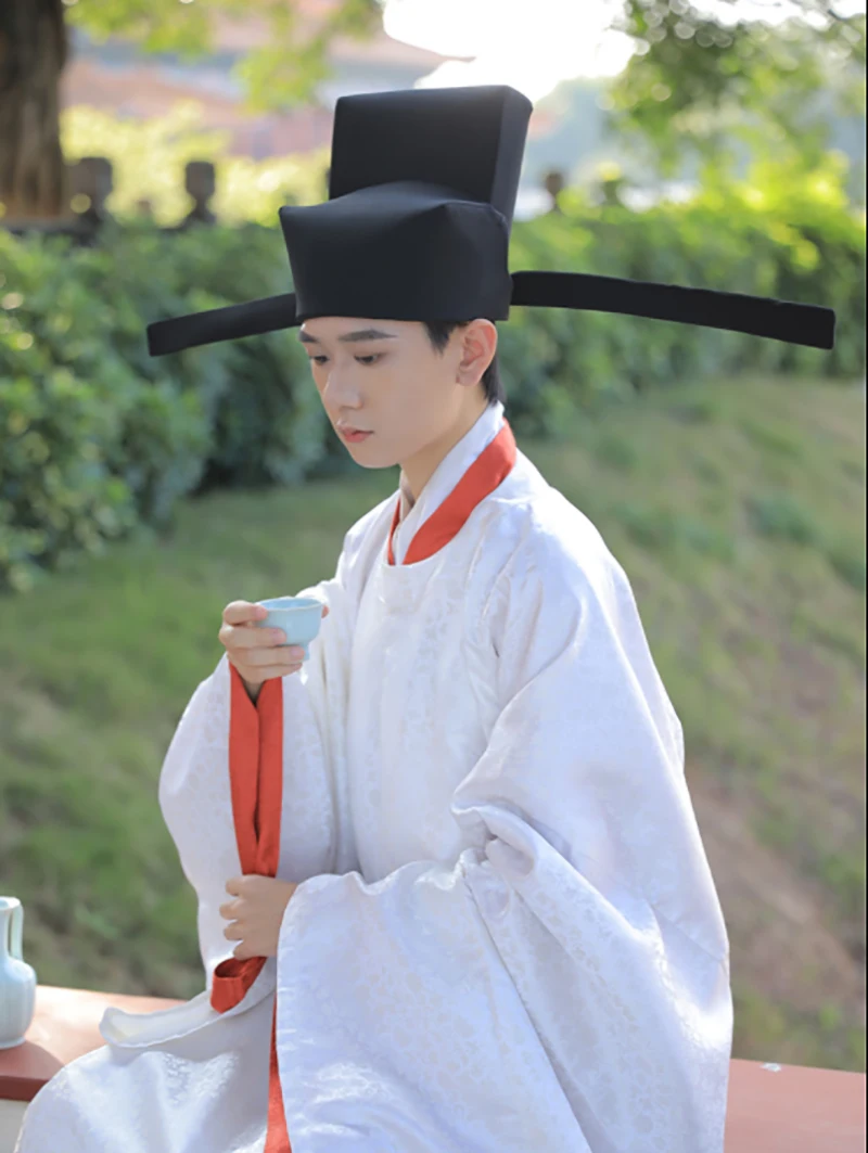 Шапка Hanfu Мужская китайская традиционная древняя учительница черная шапка
