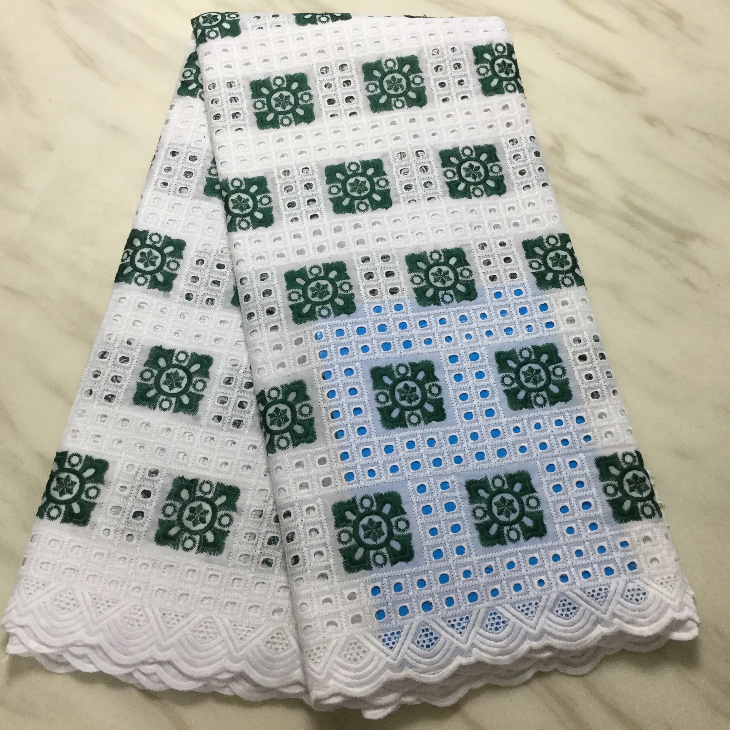 Лидер продаж королевский синий воск кружевная ткань 2020 высококачественные белые