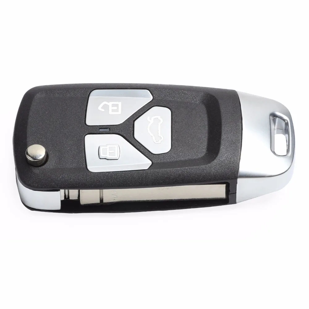 Новинка запасной обновленный флип модуль KEYECU 433 МГц ID48 чип для Audi A3 A4 1999 2002 4D0 837 231