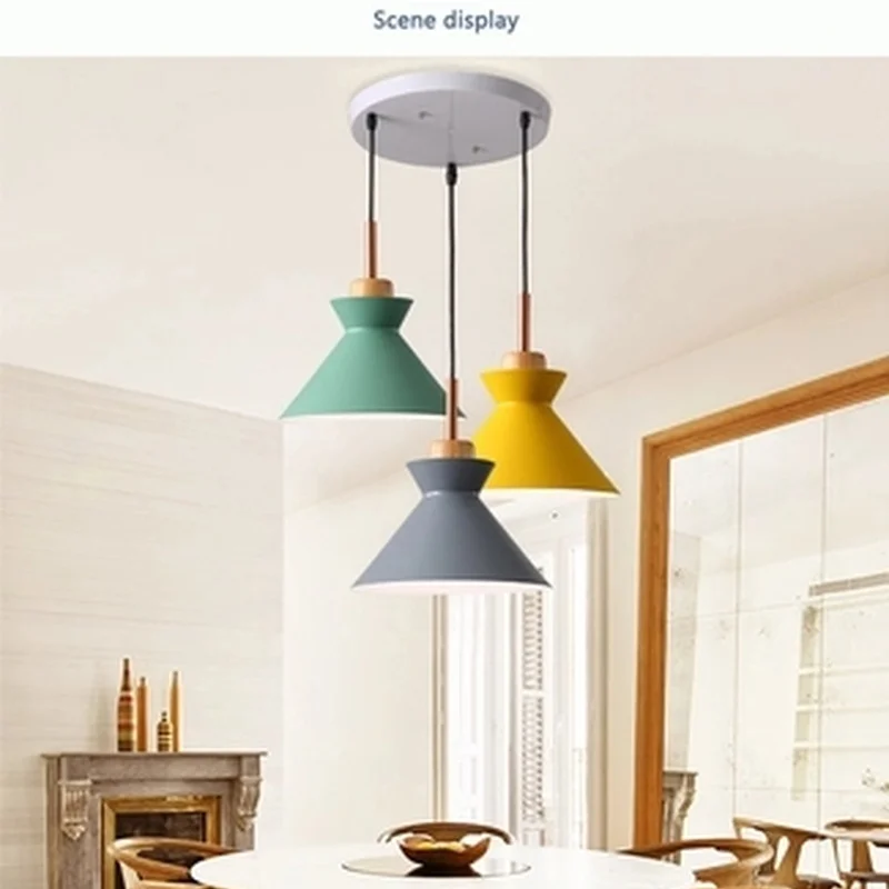 Набор из 3 ламп для обеденного стола разноцветная светодиодная Современная