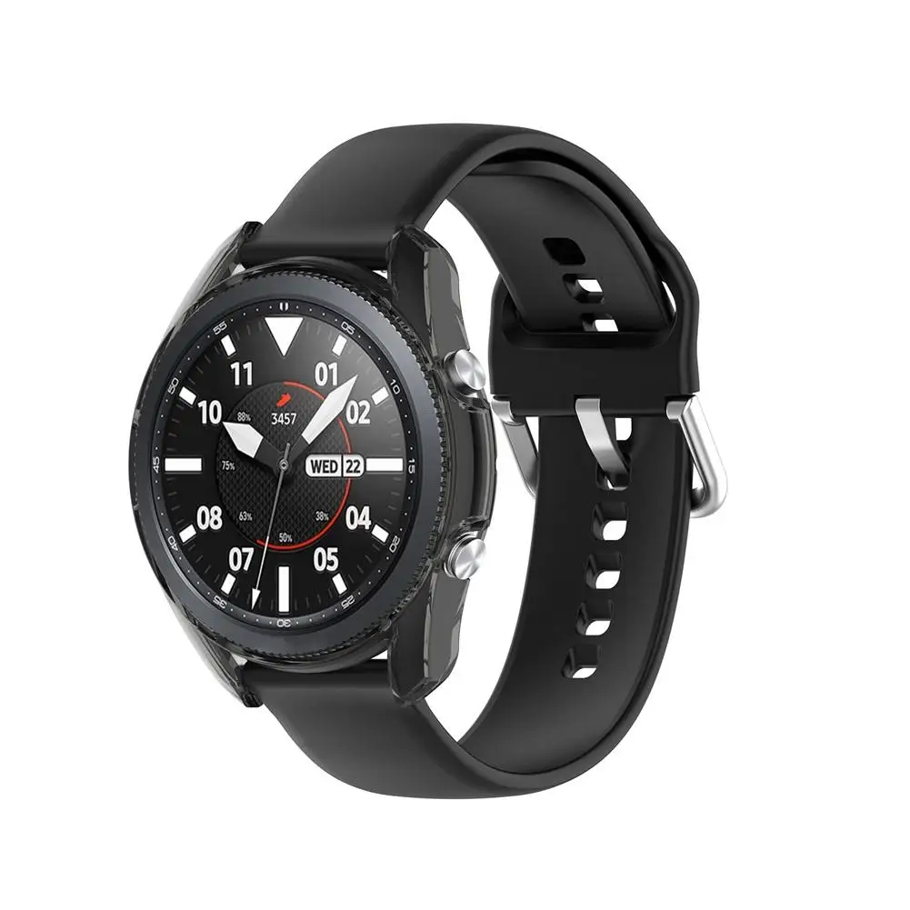 

viugreum PC Screen Protector Screen Protective Shell Cover Case Anti-scratch Silicone Shell For Samsung Galaxy Watch3 41mm