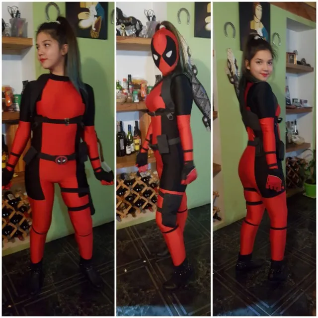 Горячая Распродажа для дам костюм с принтом Deadpool спандекс Зентаи косплея