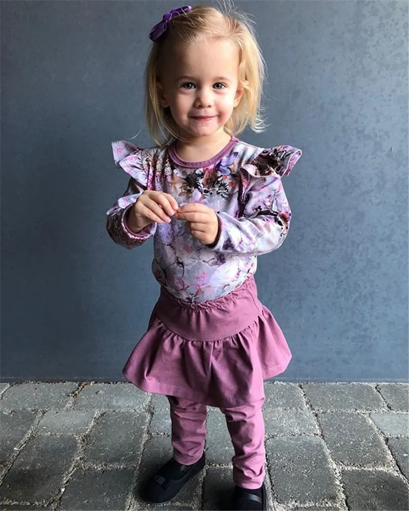 

Одежда для новорожденных девочек Комбинезон с оборками Топы штаны с цветочным принтом повязка на голову комплект из 3 предметов