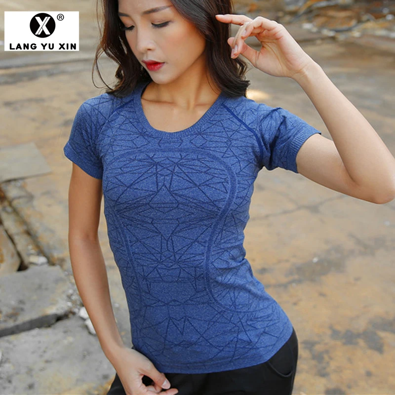 Женские рубашки для тренировок топы йоги одежда активного отдыха футболки с