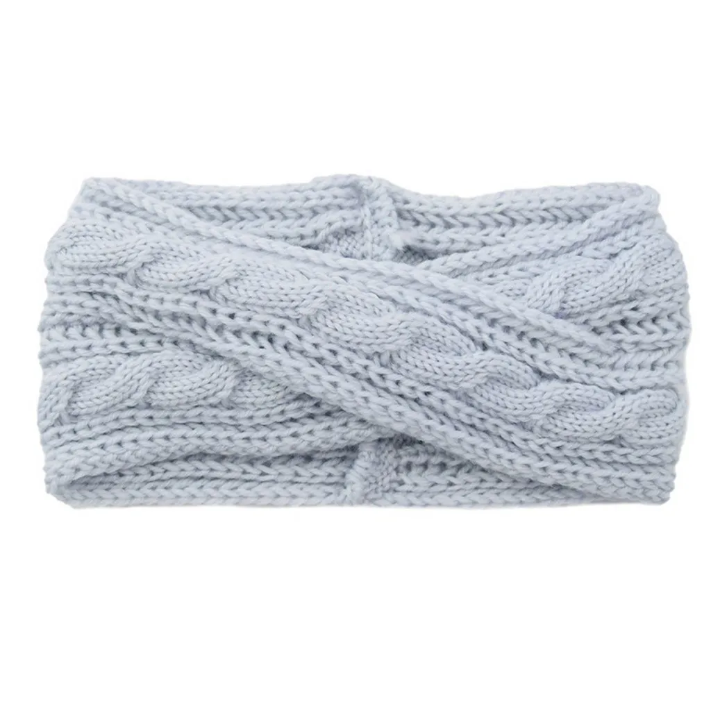 2019 зимние вязаные головные повязки для девочек теплые эластичные волос ручная