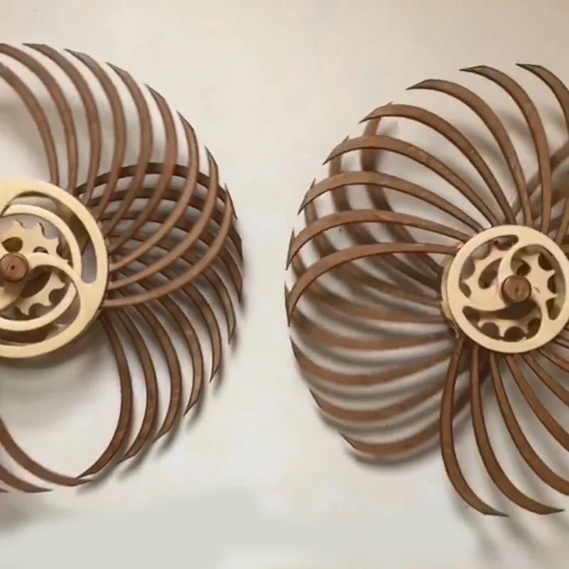 

Vice Versa Kinetic Sculpture Wooden Rotating Wall Decorative Ornament Hanging Gift Mathematical Model Mechanical Runner YE