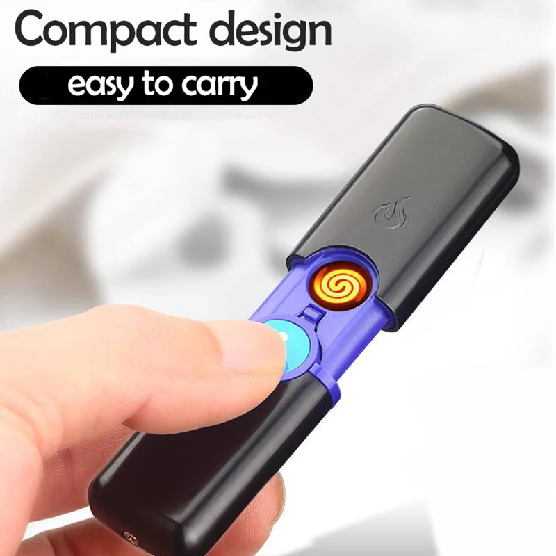 New Mini Pop-up USB Charging Cigarette Lighter Electronic Rechargeable Windproof Portable Ignition | Дом и сад