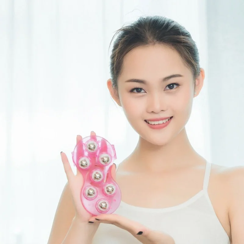 

Roller Ball Body Massage Glove Anti-Cellulite Muscle Pain Relief Relax Massager For Neck Back Shoulder Buttocks Face Lift Tools