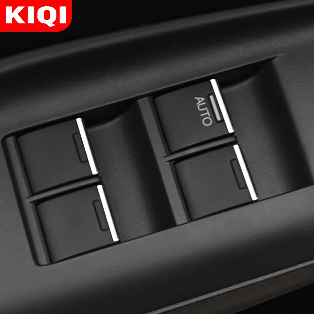 

KIQI for Honda HRV HR-V Vezel 2015-2021 Accessories ABS Chrome Car Window Lift Button Switch Trim Sticker Interior Modification