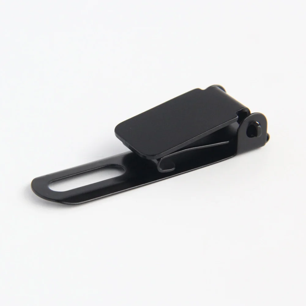 Тактический черный стальной зажим 2 шт. тонкий фиксированный для ремня переноски