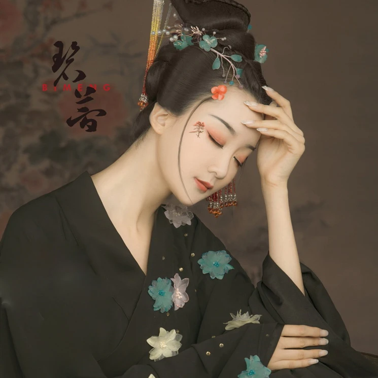 Bi Meng WYJN черный простой сексуальный женский костюм Hanfu для тематической