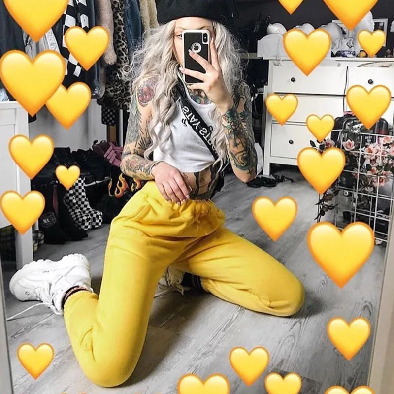 

DIRTYLILY 2020 New Autumn Winter Women Jogger Trousers High Waist Sweat Pants Solid Knit Casual Loose Fitness Workout Sweatpants