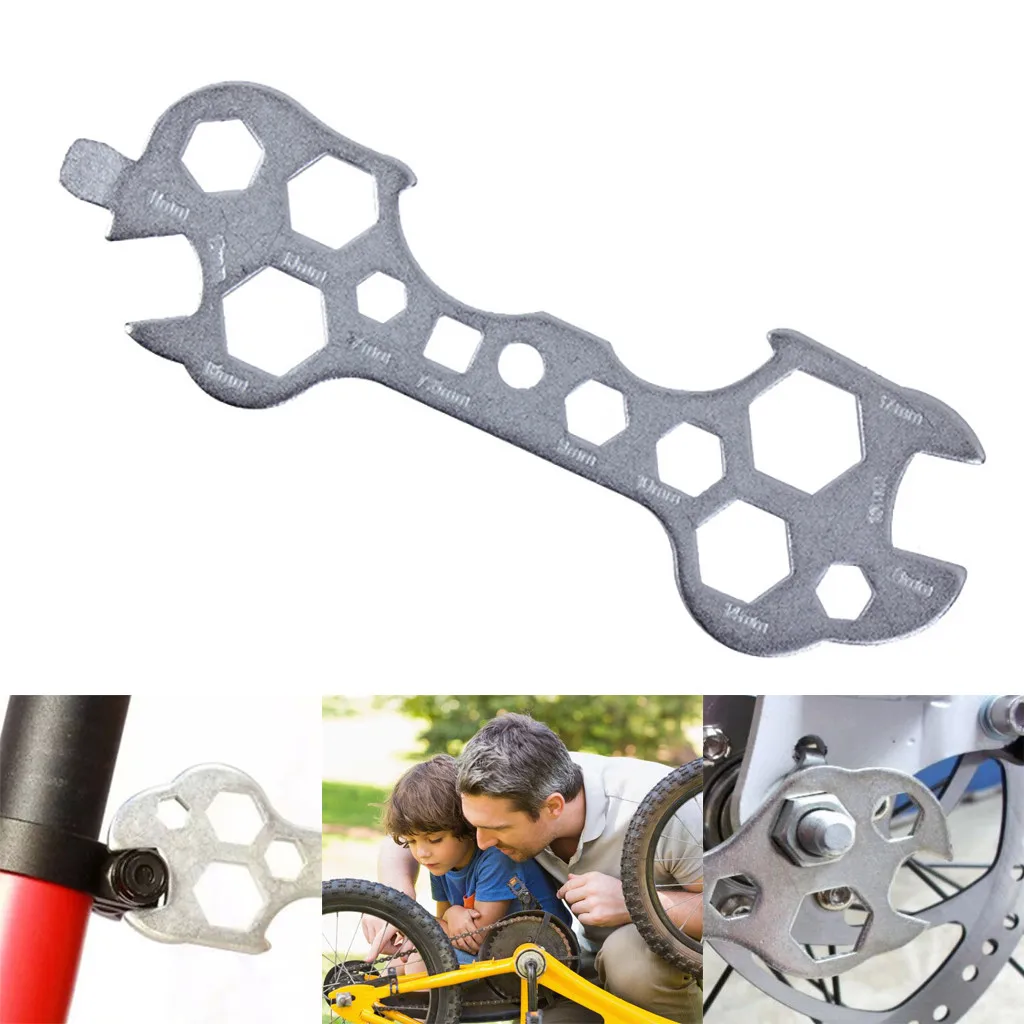 

ISHOWTIENDA Multitool Portable Wrench 8-17mm Hex Wrench Spanner Bicycle Repair Hand Tools Outdoor Cycling bike accessories#8