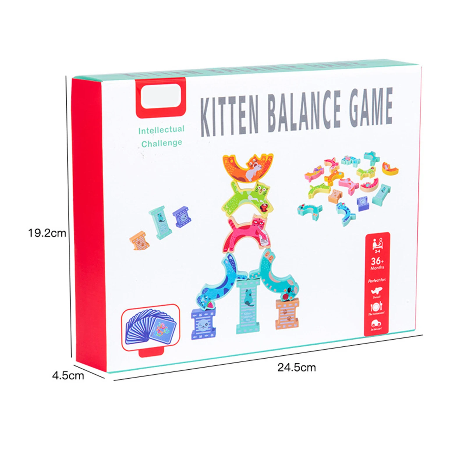 

Stacking Toys Kitten Balance Building Blocks DIY Stack Educational Toys for Children Board Games Kids Adults