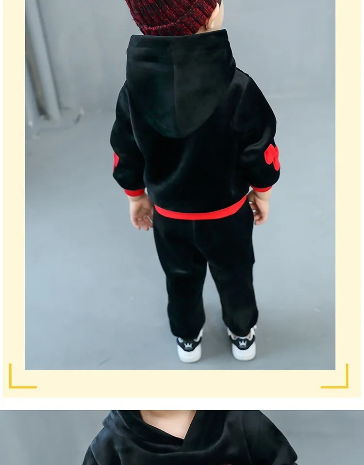 Kids Tracksuit Boys Casual Clothes Set Costume Mickey mouse Sport Suit for Girl Teen Long Sleeve Sweatshirt Hoodies Pant