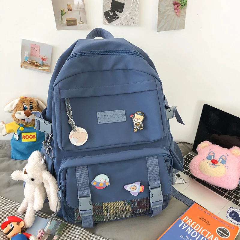 

Модный холщовый рюкзак для женщин, сумка на плечо с защитой от кражи, школьный ранец для девочек-подростков