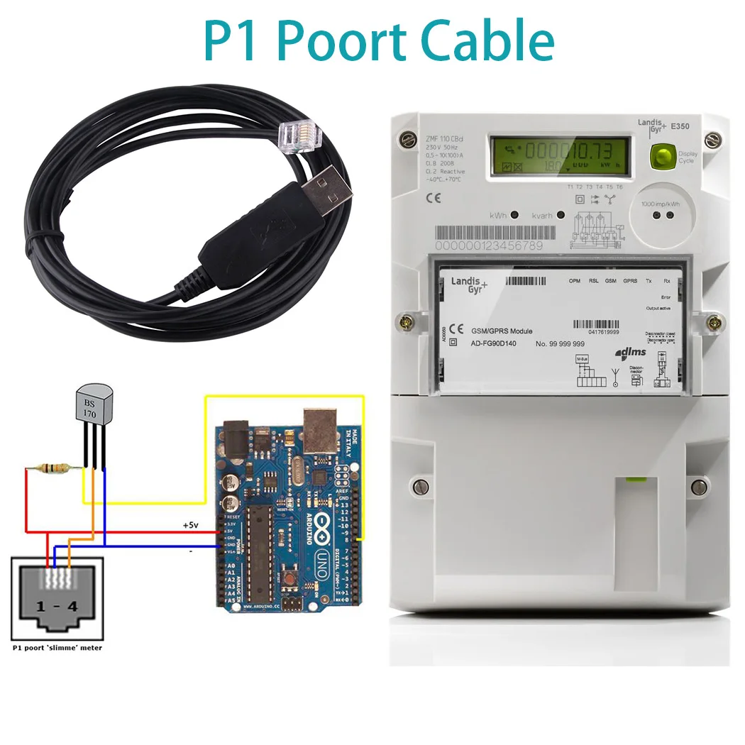 Кабель FTDI USB к RJ12 P1 Poort для Smart ZIV Slimme Meter Sagemcom XS210 ISKRA AM550 6 футов поддержка всех Windows