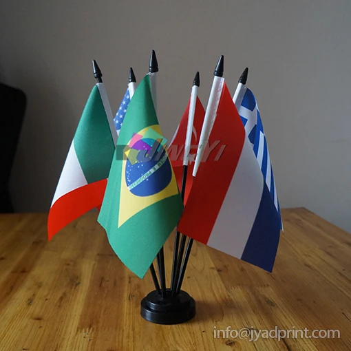 Печать логотипа Вашей компании дизайн мини-дисплей столешницы флаги (включая 6