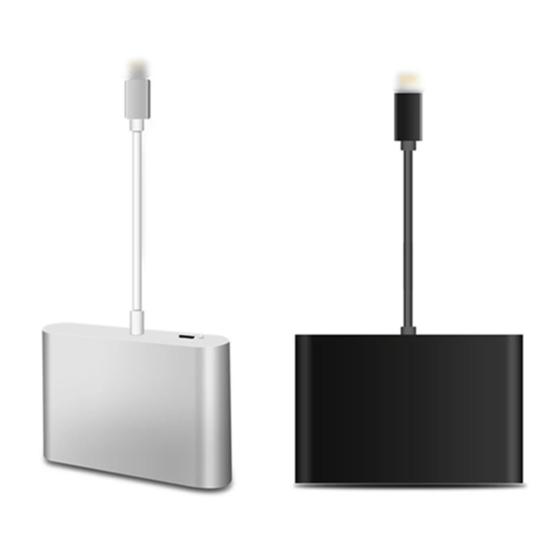 Портативный видеоадаптер Mirrorlink для Apple интерфейс к HDMI VGA AV o iPad iPod iPhone 5 6 7 8 X
