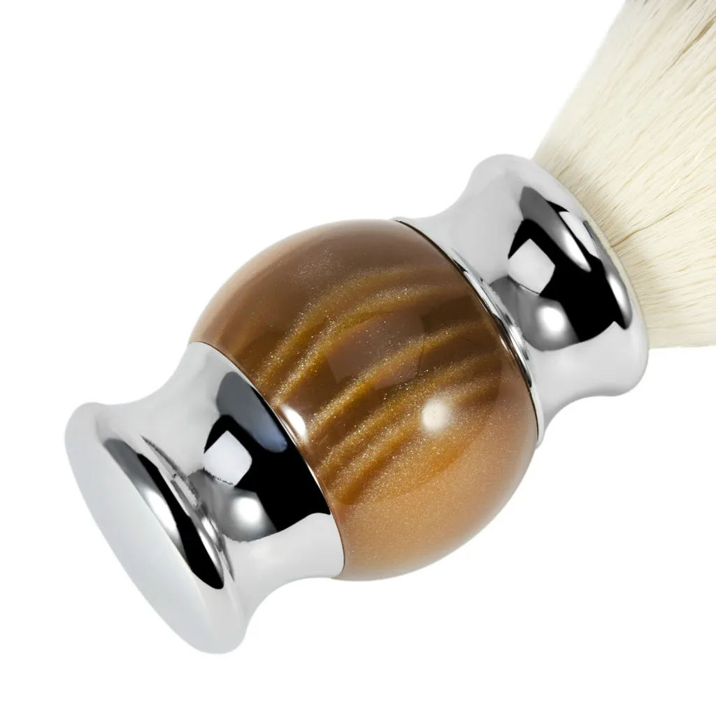 

Exquisite Hair Shaving Foam Brush Resin Handle Badger Shaving Brush Man Face Care Beard Clean Grooming Tool