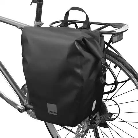 Вместительная Водонепроницаемая Велосумка на багажник, 10 л/20 л, сумка на багажник велосипеда, черная Дорожная сумка на плечо