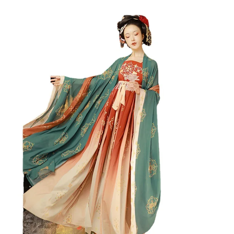 Древний Традиционный китайский женские элегантные Hanfu Платье феи с вышивкой этап