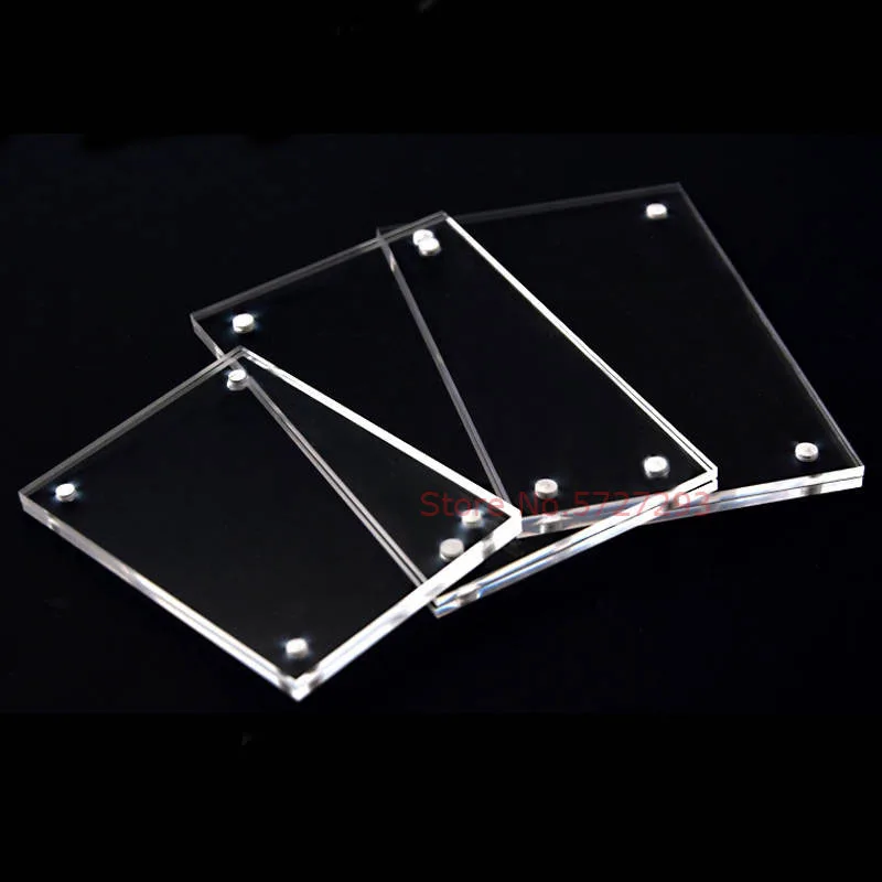 

1 PCS Blank Acrylic Photo Frame Fridge Magnet Sign And Postcard Display Holder