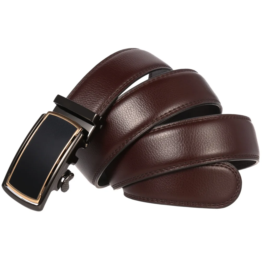 

New Male Designer Automatic Buckle Cowhide Leather Men's Belt Famous Brand Belt Luxury Belts Men Ceinture Homme Belt luxe homme