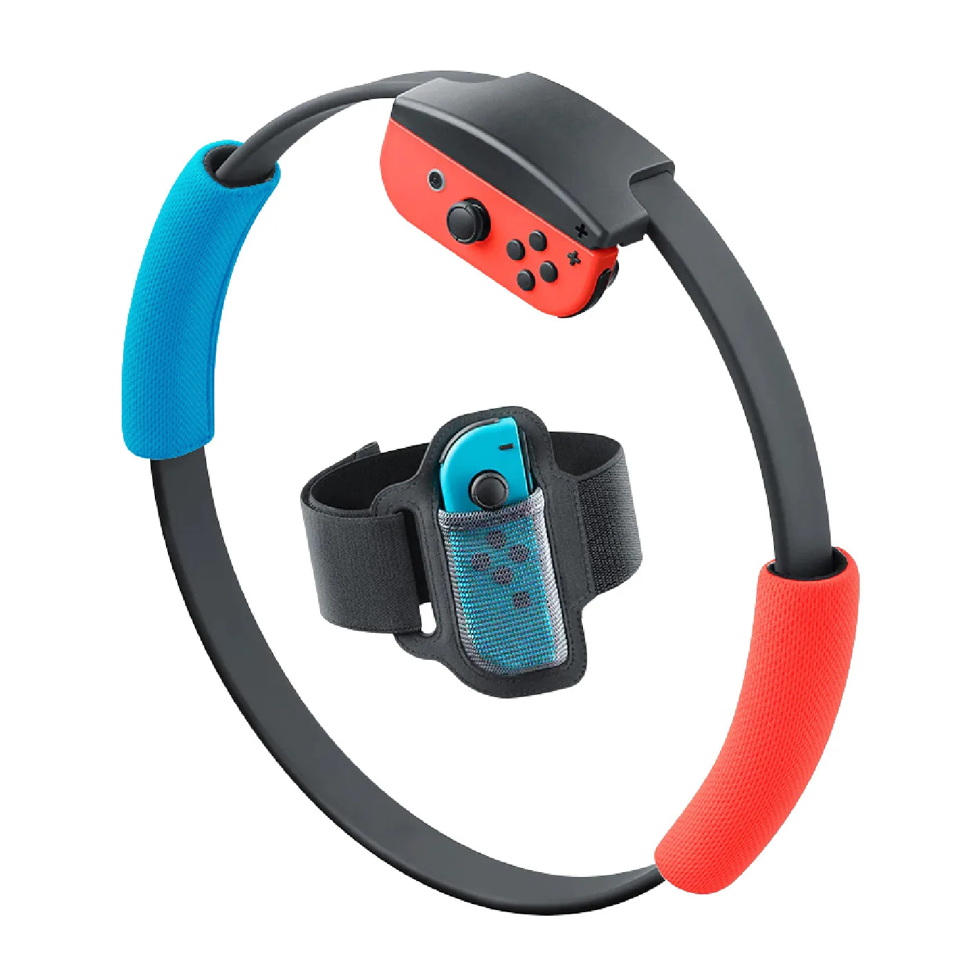 Ремешки для ног для переключения Joy Con, маленькие ручки, ремешки для ног, регулируемый эластичный ремешок для ног, спортивный ремешок+ комплект из ткани, синий, красный, подходит для Advent