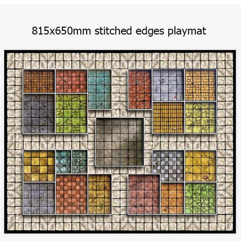 Большой игровой коврик под заказ Tablemat HeroQuest 815x650 с простроченными краями (большой