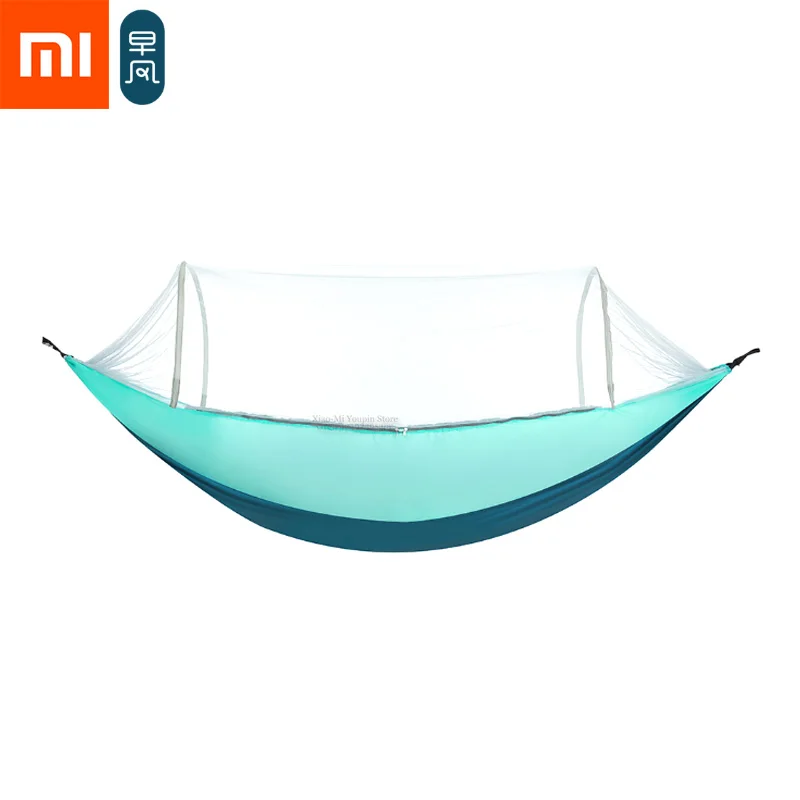 Xiaomi Mijia Zaofeng гамак подвесная кровать Парашютная ткань гамаки нагрузка 600 кг с москитной сеткой для кемпинга качели путешествия