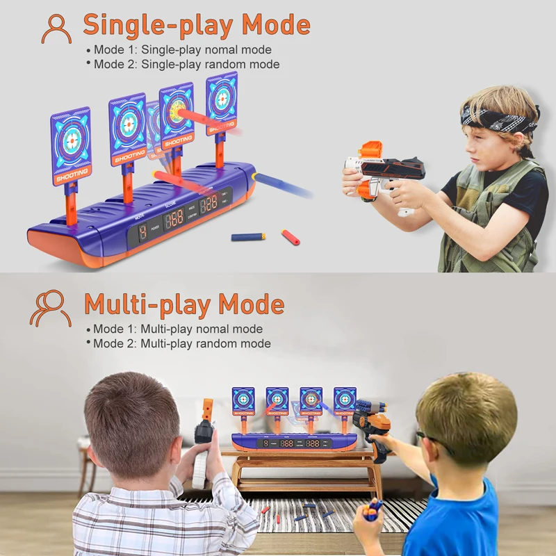 Pistolas Nerf para ni&ntilde;os, balas, reinicio autom&aacute;tico, accesorios de tiro el&eacute;ctrico, juego de tiro con luz y sonido, juguetes de alta precisi&oacute;n-4
