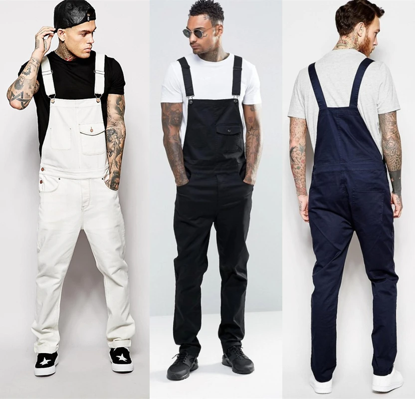 Pantalon Homme джинсы мужские джинсовые комбинезоны прямые свободные брюки на