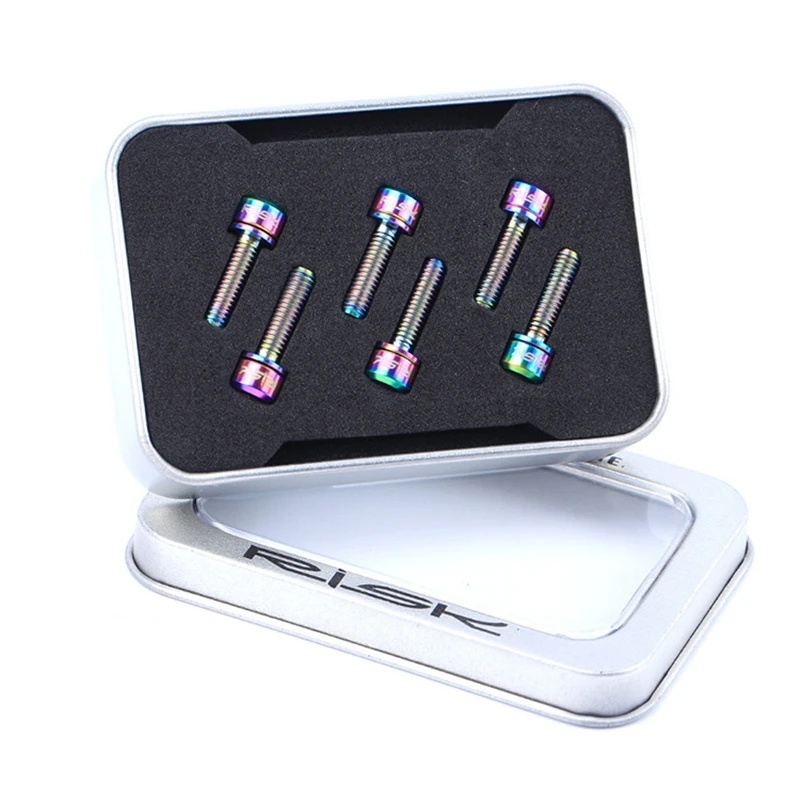 Risk M5X18 болты для велосипедной ручки титановый сплав цилиндрическая головка езды